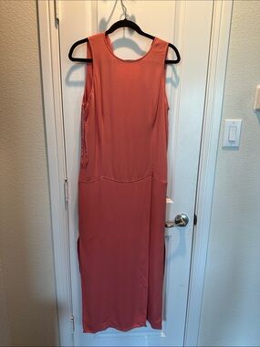 Finity Coral Pink Sleeveless Maxi Dress